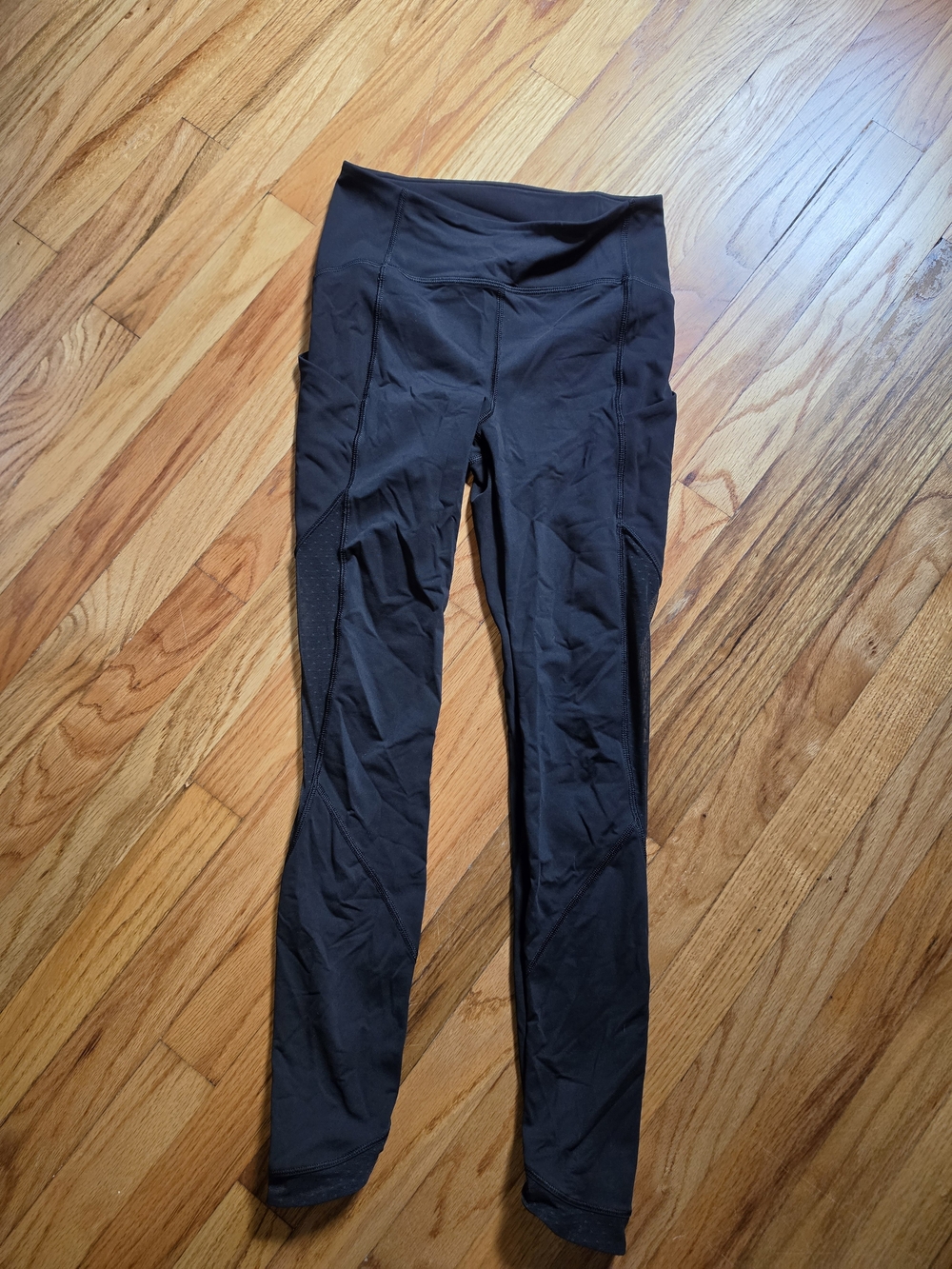 Lululemon athletica Black Leggings with Polka Dot Sheer
